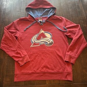 Colorado Avalanche NHL Navy Lace-Up Pullover Hoodie Men's Medium
